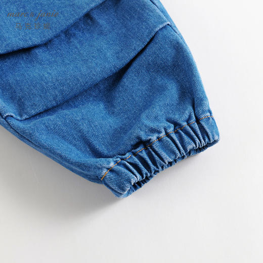 马克珍妮秋装新款 男童全棉拼接牛仔萝卜裤 儿童裤子231679 商品图4