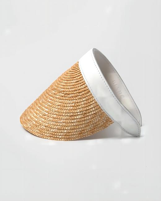 Blanc - Nimos  - NATURAL STRAW - WHITE LEATHER - 帽子 - 白色 商品图0