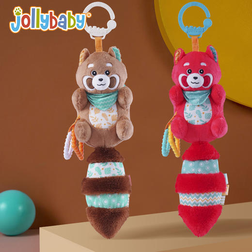 【内置摇铃的熊猫安抚挂件】Jolybaby萌趣车床挂件 宝宝安抚玩偶婴幼儿推车玩具 商品图3