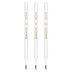 齐心 R5 双球珠按动中性笔替芯 子弹头 0.5mm