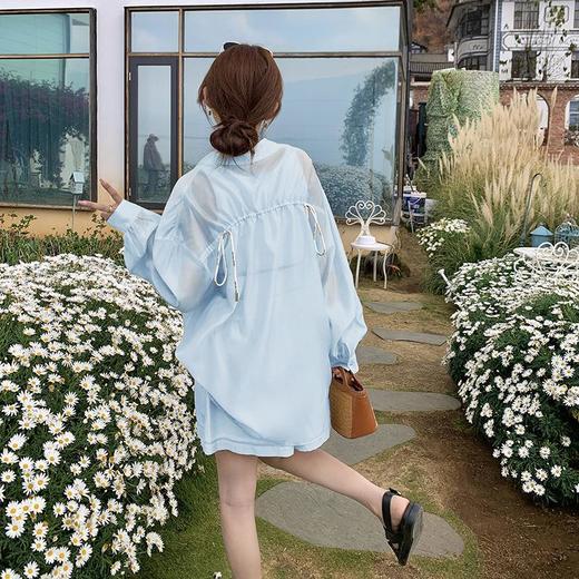 天丝防晒休闲套装女夏高级感时尚活泼减龄衬衫运动阔腿短裤两件套 商品图2