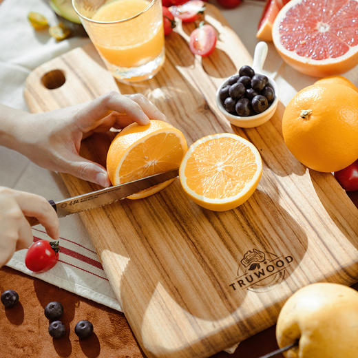 truwood澳洲樟木原木抗菌防霉实木切菜板牛排板家用粘板案板双面砧板 商品图3