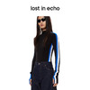 [断码]lost in echo秋季新款内搭运动条纹高领多色撞色设计针织打底衫女 商品缩略图0