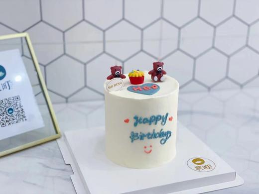 两个小熊蜡烛爱心happy birthday小蛋糕 商品图2