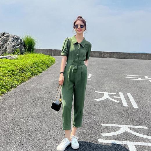 连衣裤连体衣女装2023夏季新款连体裤工装裤松紧腰显瘦设计感小众 商品图1
