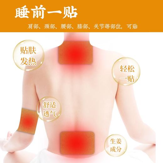 南京同仁堂绿金家园生姜贴发热艾叶贴腰椎膝盖颈肩贴12贴/盒 商品图1