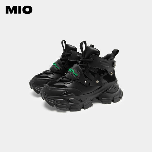 MIO米奥圆头高跟增高鞋老爹鞋机能运动高帮鞋酷感厚底休闲鞋女M235636073 商品图3