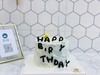 黑色软陶装饰happy birthday灰色蛋糕 商品缩略图0