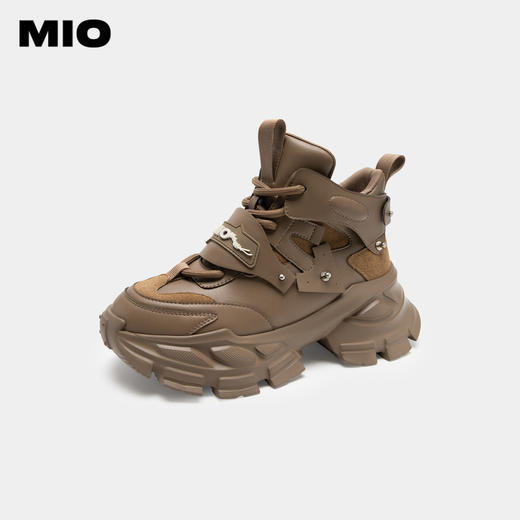 MIO米奥圆头高跟增高鞋老爹鞋机能运动高帮鞋酷感厚底休闲鞋女M235636073 商品图2