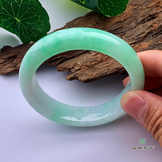 派瑞翡翠 翡翠手镯 糯种 飘花 商品图1