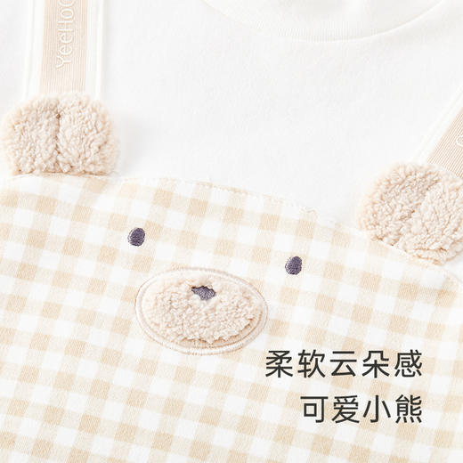 【商场同款】英氏宝宝哈衣男女宝萌熊开肩家居连体衣春秋新款 商品图1