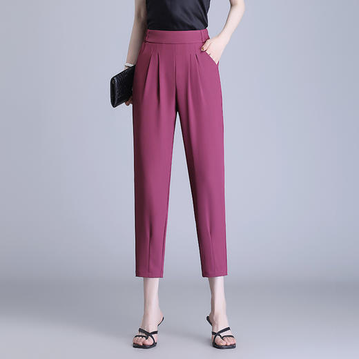 夏简约宽松休闲松紧腰气质修身九分哈伦裤MYX-9408 商品图2