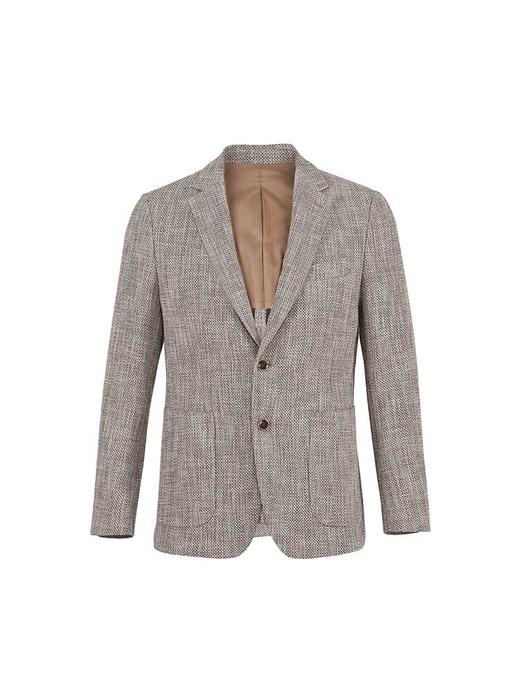 callisto咖色棉混纺休闲单西
 ASFJK036C BR 商品图3