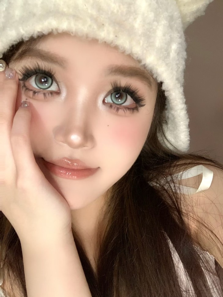 MIMIPARK美瞳 半年抛隐形眼镜 Y2K绿 14.5mm 1副/2片 左右度数可不同 - VVCON美瞳网