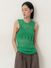 322工房趣味编织针织镂空背心2023夏女士无袖环保棉针织马甲B099 商品缩略图0