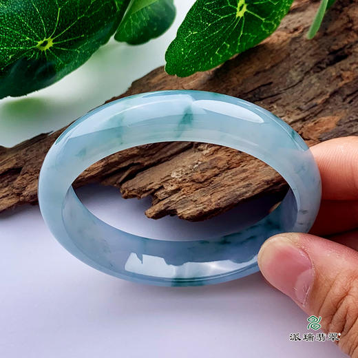 派瑞翡翠 翡翠手镯 糯种 飘花 商品图3
