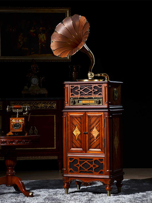 Fennessy/梵尼诗 62S美式柜式双开门 留声机复古黑胶唱片机 商品图2