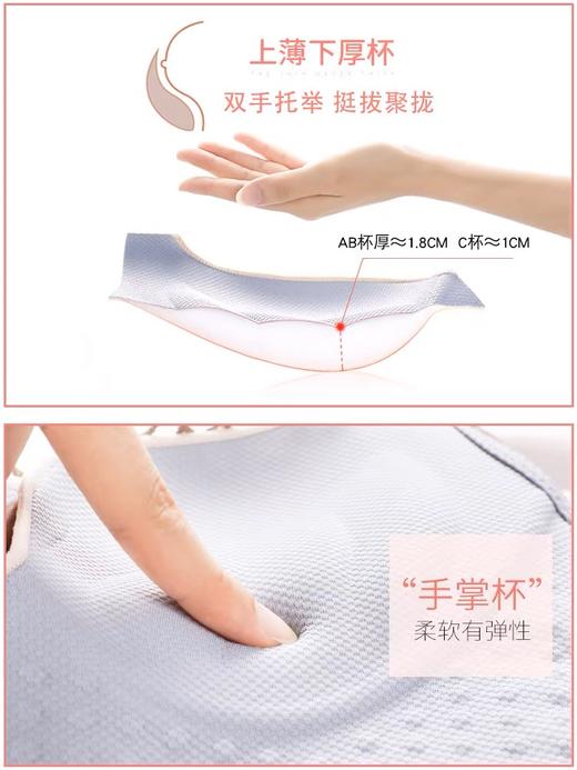 宽肩带内衣女小胸聚拢无钢圈收副乳背心式调整型文胸罩上托防下垂【NY007】 商品图2