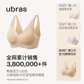 【ubras品牌直发 顺丰包邮】第三代果冻条软支撑v领细肩带文胸（标准杯背心款/背勾款）（丰盈杯背勾款）