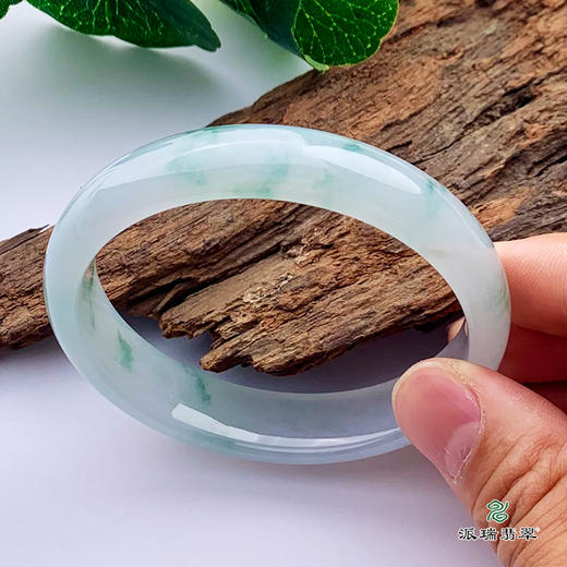 派瑞翡翠 翡翠手镯 糯种 飘花 商品图2