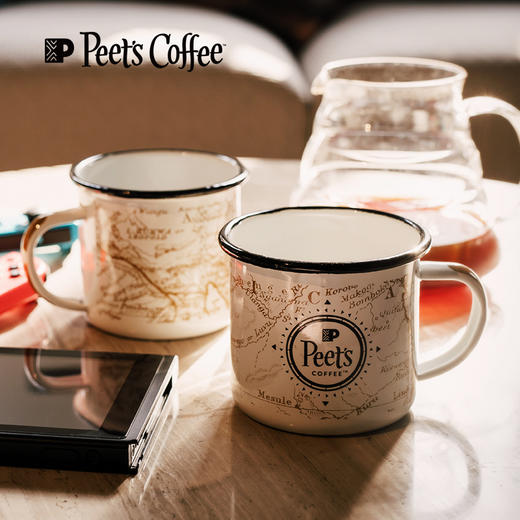Peet's coffee皮爷复古搪瓷杯办公室挂耳咖啡专用杯350ml 商品图1