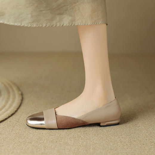 时尚气质，平底拼色单鞋LD-6385 商品图0