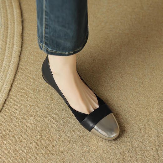 时尚气质，平底拼色单鞋LD-6385 商品图5
