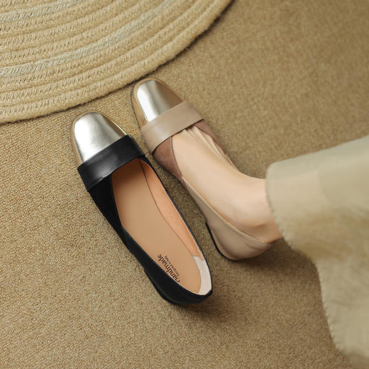 时尚气质，平底拼色单鞋LD-6385 商品图4