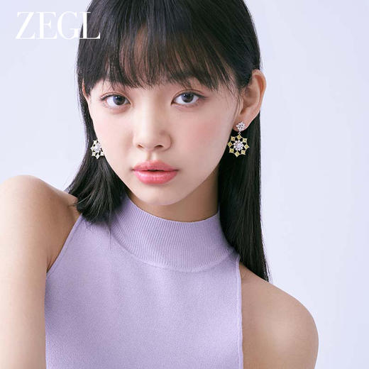 ZEGL设计师花知夏系列花朵耳环女小众设计感高级耳钉925银针耳饰 商品图1