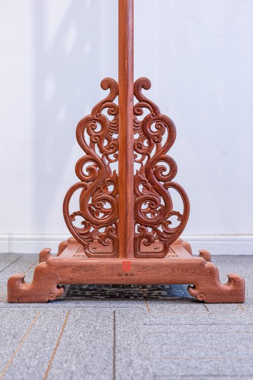 红桥红  家具严选  缅甸花梨（大果紫檀）【89清式螭龙 衣帽架】 商品图5