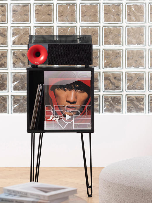 Fennessy/梵尼诗 黑胶唱片机柜 沙发边柜客厅音箱底座收纳柜展示柜 商品图4