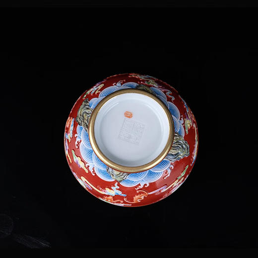 【宝瓷林】景德镇红地雕刻洪福齐天香炉 商品图4