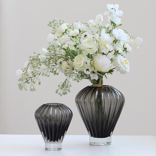 竖纹热气球玻璃花瓶摆件花插 商品图6