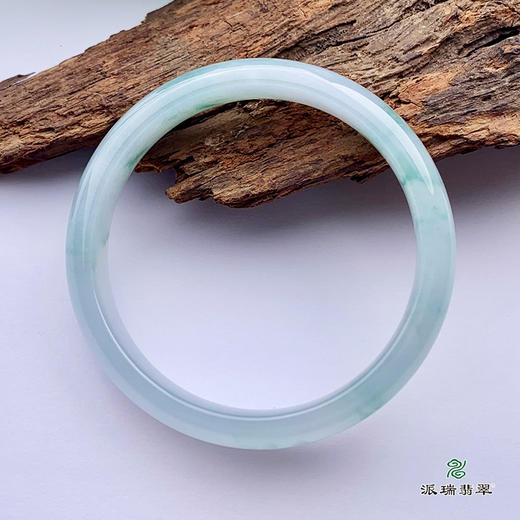派瑞翡翠 翡翠手镯 糯种 飘花 商品图3