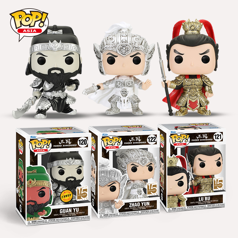 MINDstyle独家限定套装（Funko POP! Asia 三国演义 Chase关羽+赵云+吕布）限定手办公仔摆件