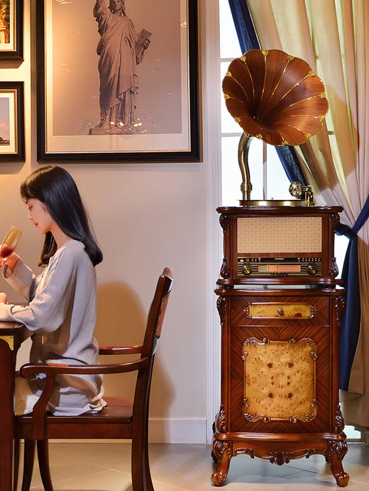 Fennessy/梵尼诗 F1877- 65S大喇叭仿古留声机 LP黑胶唱片机 电唱机CD机 商品图5