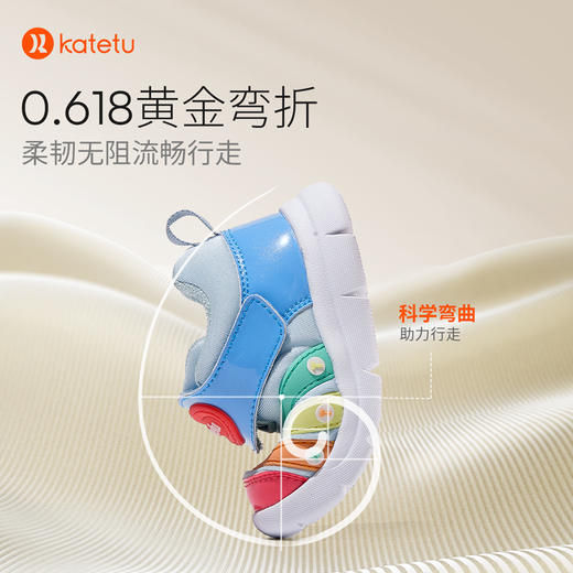 卡特兔童鞋毛毛虫男童女童2023秋季新款软底防滑跑步儿童运动鞋 商品图2