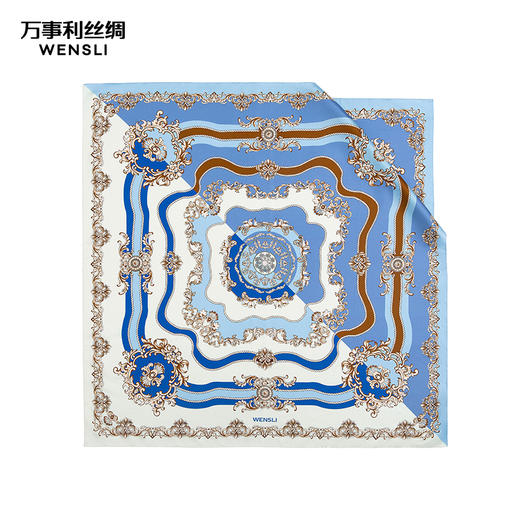 万事利“眷恋”88厘米双面印花真丝大方巾 商品图1