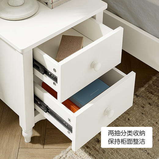 喜梦宝床头柜白色儿童床边桌子收纳抽屉储物柜云朵系列 商品图2