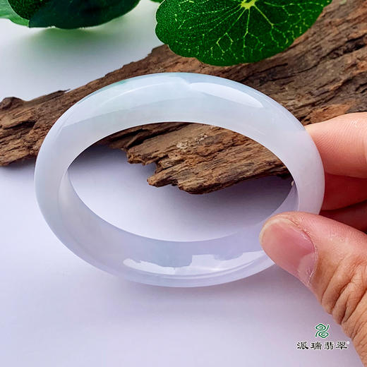 派瑞翡翠 翡翠手镯 糯种 浅紫 商品图3