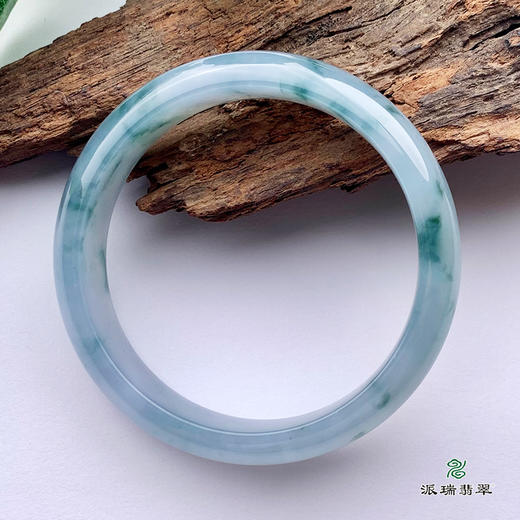 派瑞翡翠 翡翠手镯 糯种 飘花 商品图2