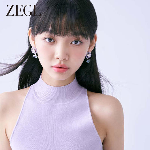ZEGL设计师花知夏系列森系花朵耳环女2023年新款爆款耳钉银针耳饰 商品图3
