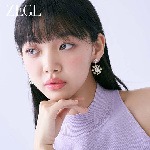 ZEGL设计师花知夏系列花朵耳环女小众设计感高级耳钉925银针耳饰 商品图2