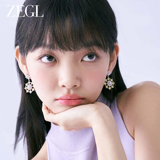 ZEGL设计师花知夏系列花朵耳环女小众设计感高级耳钉925银针耳饰 商品图3