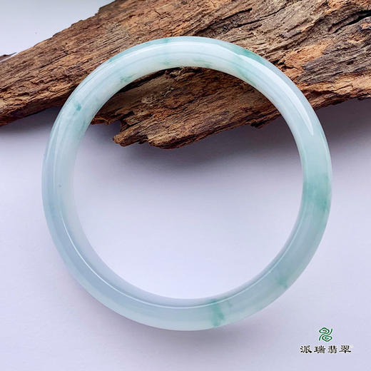派瑞翡翠 翡翠手镯 糯种 飘花 商品图1