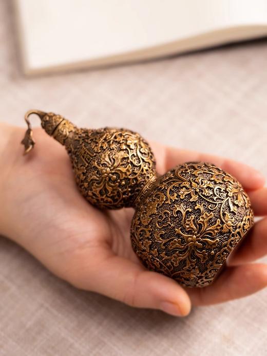 朱炳仁铜 福禄满盈铜葫芦瓶 家居饰品装饰客厅玄关办公桌送礼摆件 商品图1