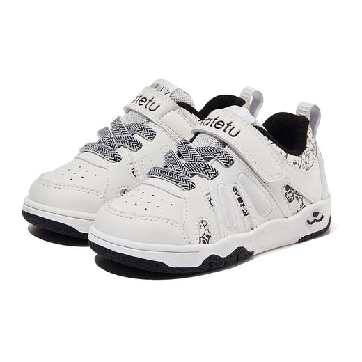 卡特兔儿童板鞋男童秋季新款幼儿园小白鞋软底防滑透气运动鞋 商品图6