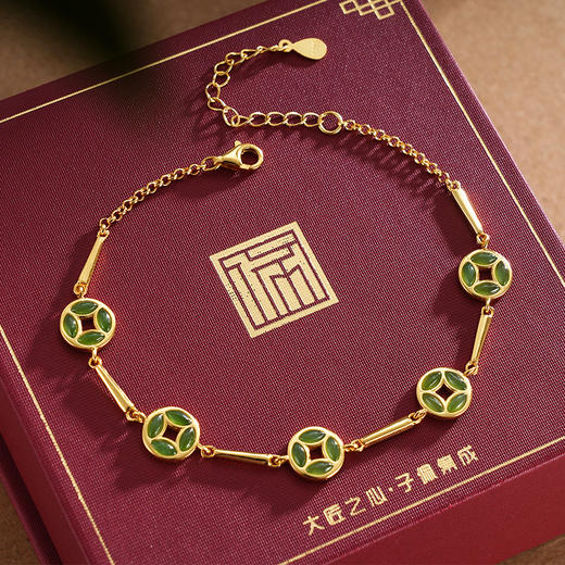 子佩集S925银【钱生财】手链【SL11331】镀金2307 商品图0