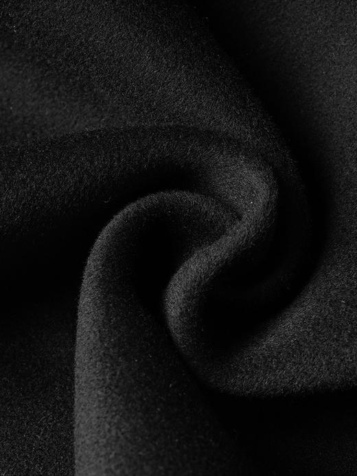 剩L/XXL 米思阳冬季新款简约气质纯色毛呢外套100%羊毛长款大衣女3802 商品图3