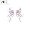 ZEGL设计师花知夏系列蝴蝶结花朵耳环女小众夸张耳钉甜美银针耳饰 商品缩略图0